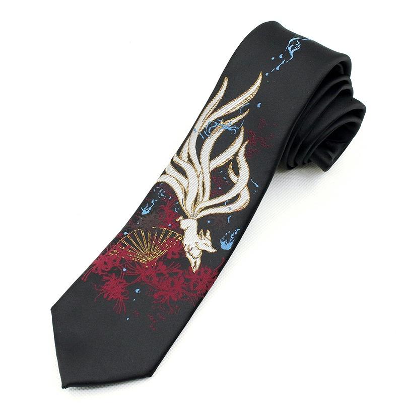 Jk Japanese Anime Clothing Fashion Nine Tailed Fox Tie Chinese Style Embroidery