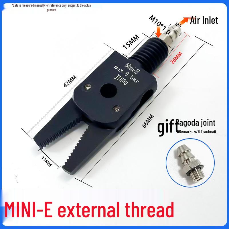 Mini Sprue Gripper for Injection Molding: J1060/J1080 Pneumatic with Detection (A/B/C/E).
