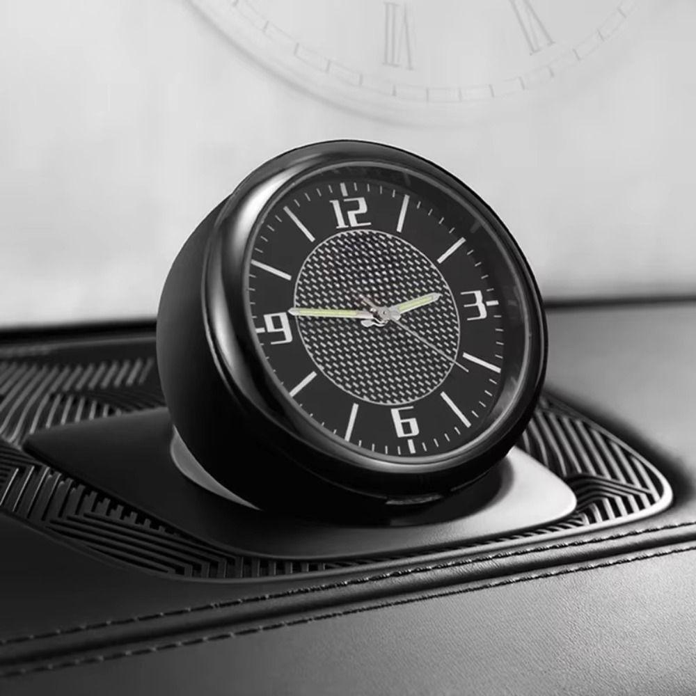 Mini Size Car Clock Round Design Quartz Clock Mechanics Style Luminous Clock Air Conditioner Vent