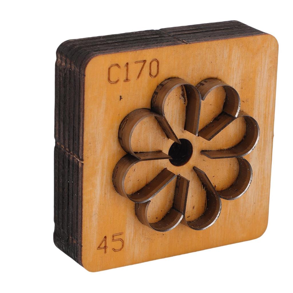 Форма для резки кожи с деревянным основанием, вырубной штамп в форме цветка для изготовления брелоков, украшений для сумок