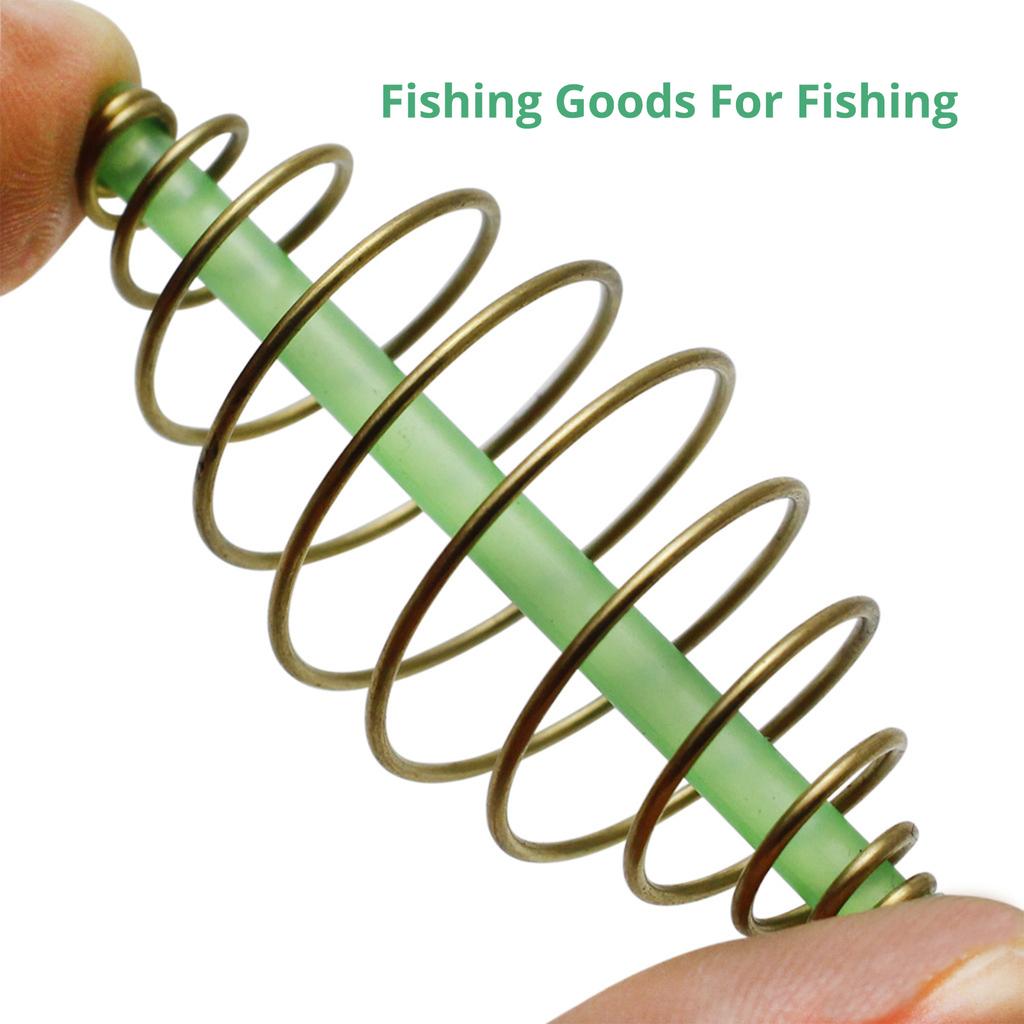10pcs Fishing Spring Feeder Carp Fishing Equipment Tools Feeder Basket Bait Thrower Feeder Coil Inline Method Feeder
