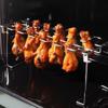 Stainless Steel Folding BBQ Chicken Leg Rack for Home & Outdoor Use