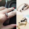 Женская мода голова лошади стразы открывающееся кольцо палец для вечеринки клуба