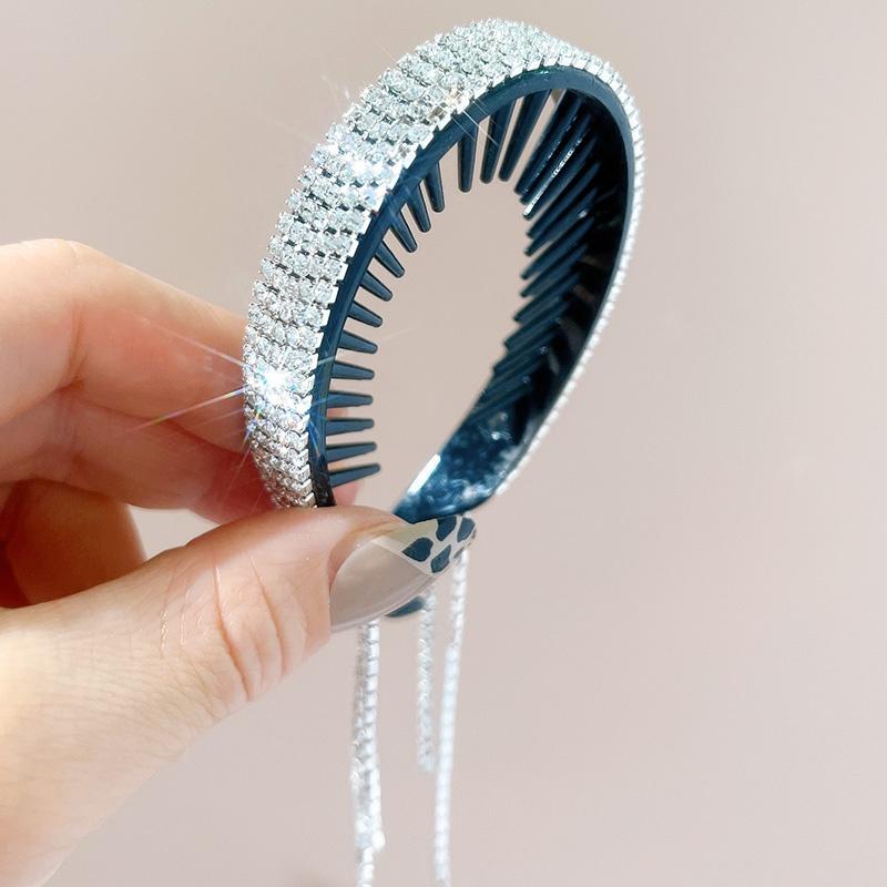 Роскошные сверкающие стразы, трендовая женская заколка для волос, пластиковый держатель для хвоста, головные уборы, женские аксессуары для волос