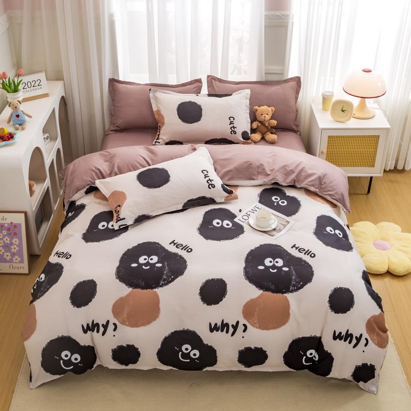 Домашний текстиль Little Floral Princess Wind Комплект из четырех предметов, простыня Girl Heart Постельное белье Комплект из трех предметов для спальни