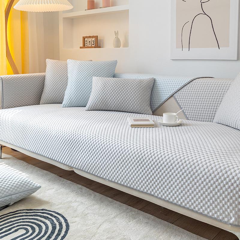 Sofa Cushion Summer Washed Non-Slip Mat Cushion Four Seasons Universal Affordable Luxury Style Leather Sofa Cover
