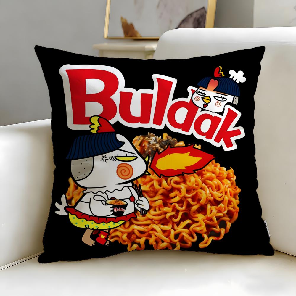 Популярная еда Самьянг Бульдак Рамен Наволочка Мягкая и Легко стирающаяся – Универсальная для Дивана, Кровати, Путешествий и Офиса