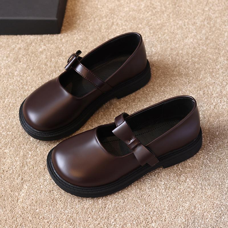 Весенние и осенние туфли для девочек из натуральной кожи. Туфли принцессы. Весенние туфли Мэри Джейн.