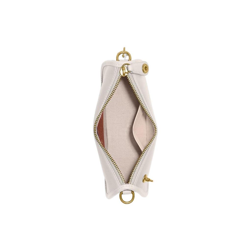 New COACH Swinger Cow Leather Pochette, Shoulder Bag, Handbag Women's Pink White C2643-B4HA