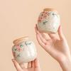 Hand-painted Peach Blossom Ceramic Tea Caddy
