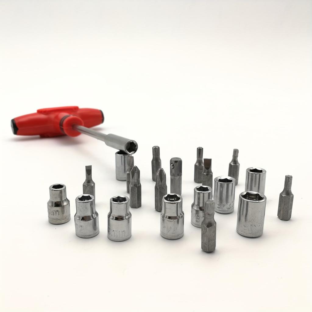 Набор из 22 ручных отверток, многофункциональный набор ключей с Т-образной рукояткой, шестигранная втулка из легированной стали, разные цвета, для сборки.