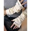 Модные новые японские перчатки без пальцев с многослойными рукавами для женщин на осень и зиму, универсальные, трендовые, в стиле ленивой небрежности, вязаные теплые шерстяные рукава