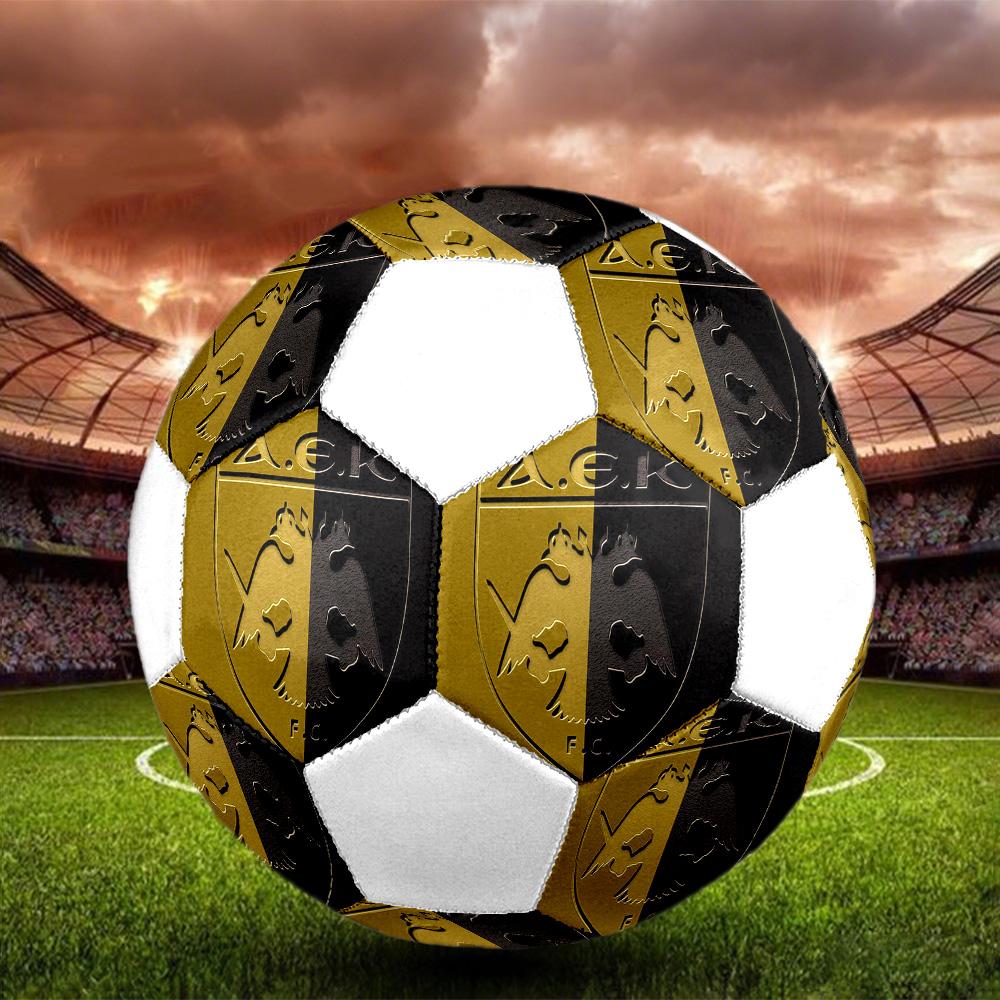 1PC AEK Athens club size 5 soccer ball PrahaIndoor Soccer Ball Colorful All Ages Machine Stitched PVC Competition Ready Durable High-Bounce