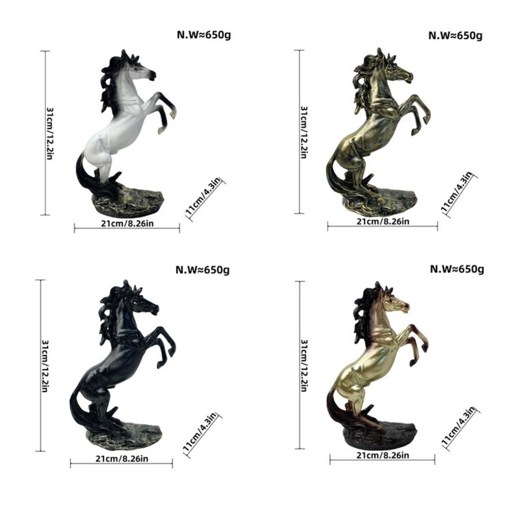 Статуэтка стоящей лошади ручной работы, украшение стола для кабинета, легкая