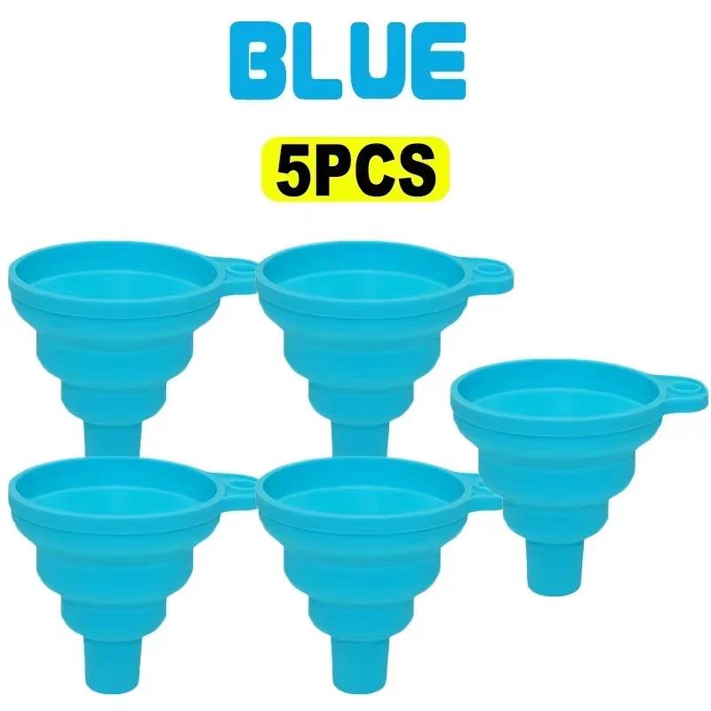 1/2/4PCS Silicone Collapsible mini Foldable Funnel  Portable Funnels for Fuel Hopper Beer Oil Kitchen Accessories Tools Items
