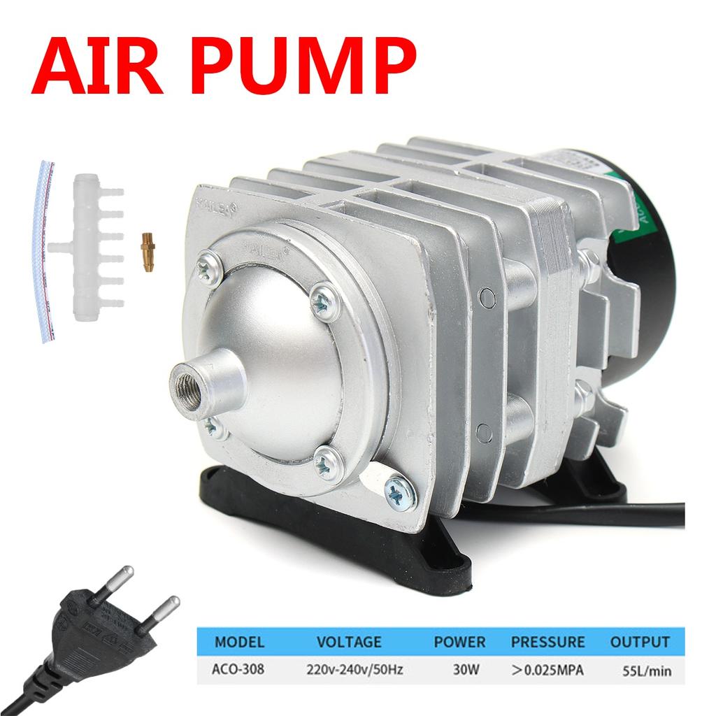 Воздушный насос Аэратор 25W/30W/35W/45W Электромагнитный воздушный компрессор Аквариум Кислородный рыбный пруд