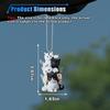 Cute Cat Car Mirror Hanging Accessories - 2D Flat Acrylic Kitten Christma Tree Ornament Decoration Car Rear View Mirror Charm - Car Interior Rearview