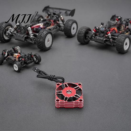 Electric RC Car Parts Cooling Fan, 5-9V 25000RPM Waterproof Motor Fan for 1/10 30x30mm 1/8 1/12 ESC Engine, Aluminum Heat Dissipation with Connector