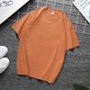 Zirunking Long-staple Cotton Short-sleeved T-shirt Unisex Top Youth Casual Solid Color Loose Round Neck Half-sleeved Top CHANGRONG