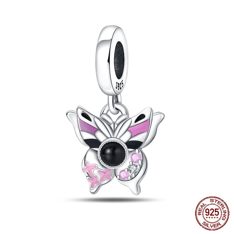 100% Медь Красивые Весенние Цветы Бабочка Светлячок Шармы Бусины Подходят для Оригинальных Браслетов Qikaola DIY Ювелирные Изделия