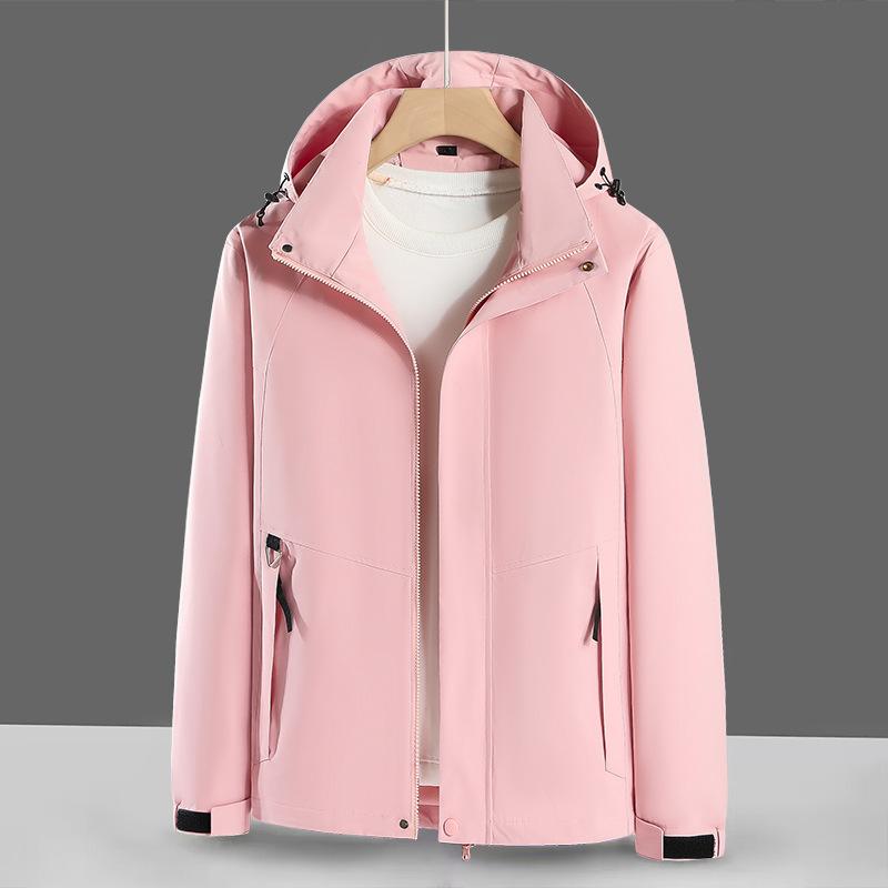 Outdoor Men's New Spring and Autumn Men's and Women's Casual Hooded Windbreakers Couple's Mountaineering Jackets Sports Trend