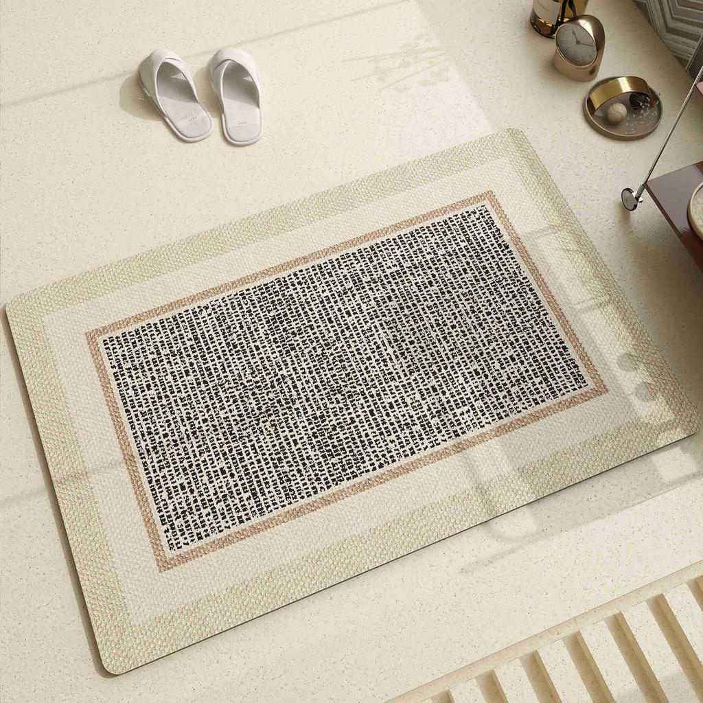French Floor Mat, Quick-Drying, Dirt-Resistant And Easy To Take Care Of, Bathroom Floor Mat, Bathroom Non-Slip And Wear-Resistant Floor Mat