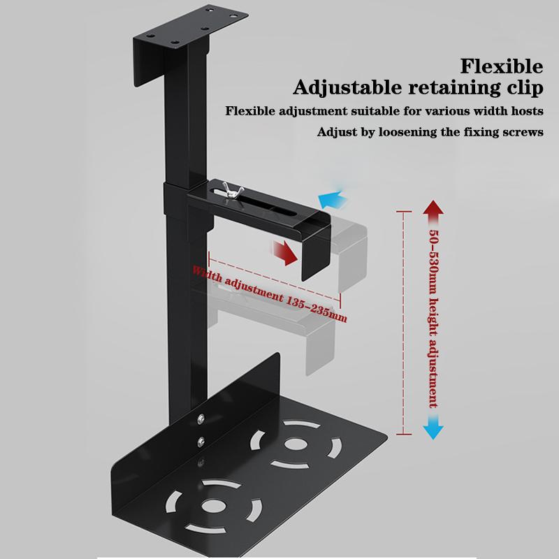 Универсальный держатель корпуса ПК под столешницей, боковая подставка для процессора, регулируемый подъемник, вешалка для мэйнфрейма, подставка для хост-бокса, кронштейн для стойки