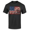 Distressed American Flag Horizontal T-shirt Patriotic Shirts