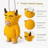 Забавная подвеска-брелок Корова 3D-печатная фигурка Быка Мультяшный причудливый брелок для сумки Вешалка для рюкзака Настольное украшение Подарок-мем На заказ
