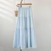 Women's Summer Fashion with High Waist Skirt Loose Thin A Line Version Skirt Pleated Skirt