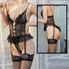 Сексуальное белье, сексуальное кружевное корректирующее белье, открытая спина, большая грудь, соблазнительные прозрачные обтягивающие подтяжки, пижамы женские
