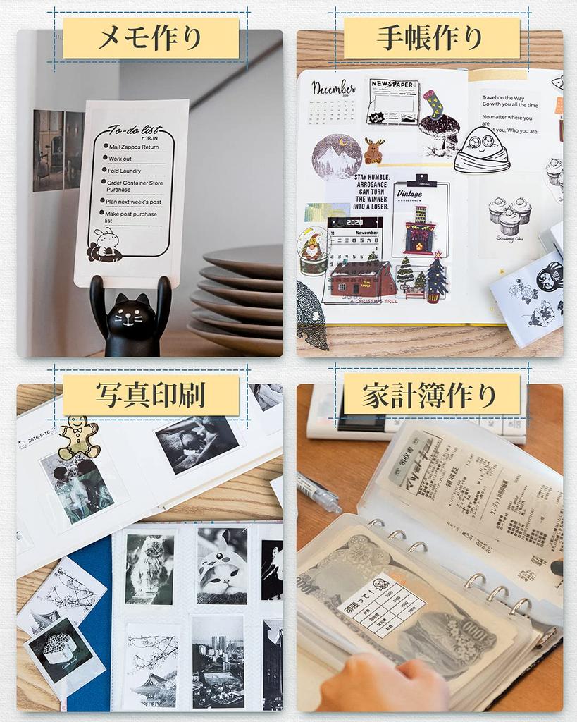 Phomemo M02 Mini совместим с термальной мобильной фотографией, портативной термальной карманной наклейкой-липучкой 203DPI Bluetooth для работы из дома