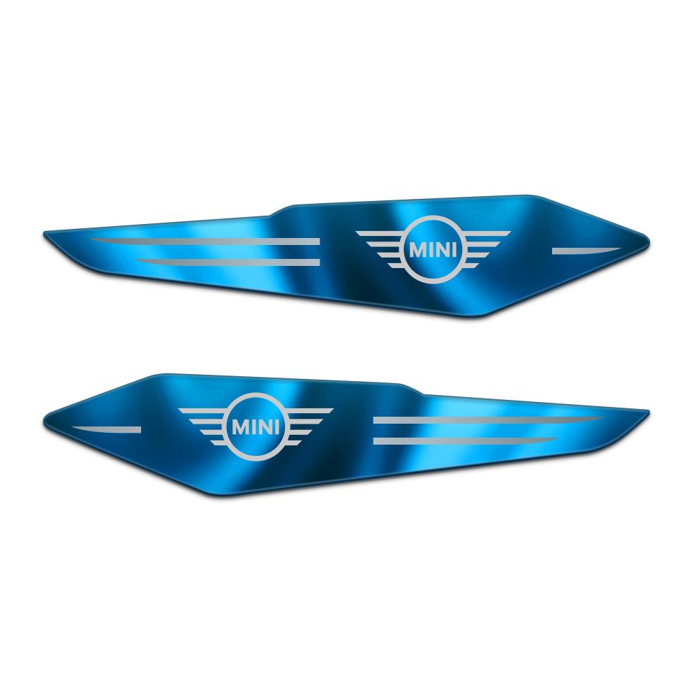 VRT4 2Pcs For MINI Cooper JCW WORKS R55 R56 F55 F56 R57 R58 R59 Metal Car Door Body Side Fender Sticker Emblem Decor Auto Accessories