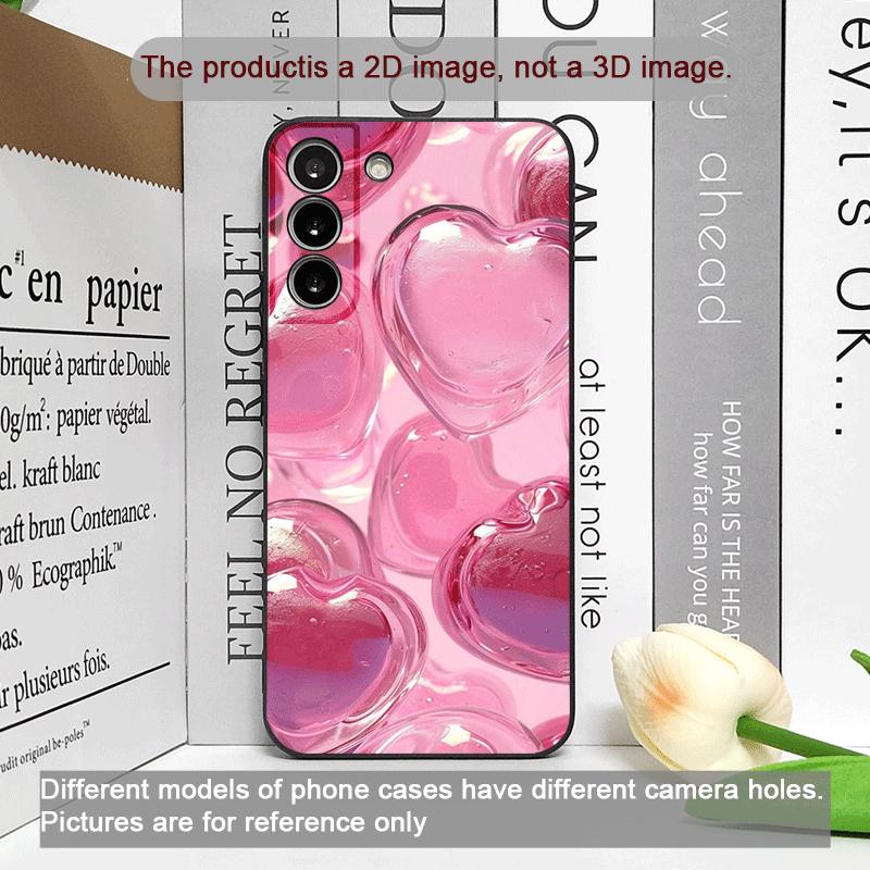 Стильный розовый кристальный чехол в форме сердца для Samsung Galaxy S25 S24+ S23 Ultra S22 Plus S20 S21 FE M53 M34 5G, мягкий чехол Y2K