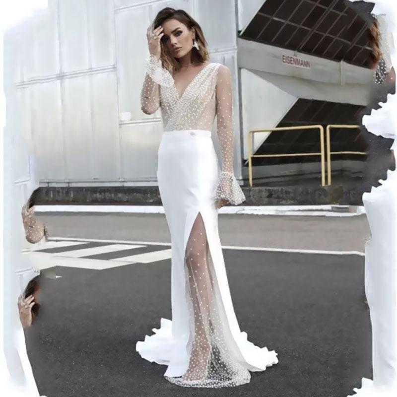 2025 женская мода весна новое платье, сексуальное платье с V-образным вырезом перспективное платье