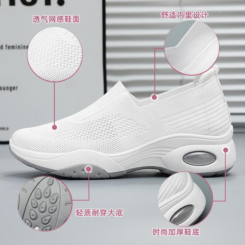 Туфли женские 2025 весна новая однопедальные большого размера одинарные туфли на плоской подошве повседневная спортивная обувь женская дышащая сетчатая обувь