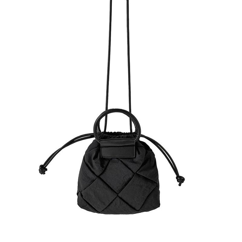 Single shoulder woven bag spring and summer creative niche design portable small cloth bag string oblique span small bag bag women