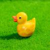 12 шт. Миниатюрная фигурка утки с цветком, желтая, белая, статуэтка из смолы, миниатюрное украшение в виде животного, украшение для дома, офиса, рабочего стола, аксессуары для кукольного домика