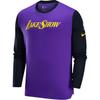 Футболка с длинным рукавом X NBA Dri-Fit City Edition Los Angeles Lakers Quick-Dry Letter, мужская, цвет фиолетовый, черный FZ0099-504