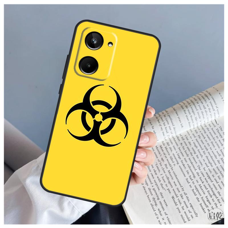 Biohazard Symbol Logo Case For Realme C51 C55 C53 C35 C33 C30 C67 C21Y C25s C15 9 10 11 12 Pro Plus GT Neo 5 Cover