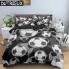 3D Football Duvet Cover Double Queen Full Bedding Set 23pcs Quilt Cover With Zipper Closure King Size Polyester Comforter Cover