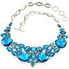Swiss Blue Quartz Gemstone Friends Jewelry Necklace 16-18''