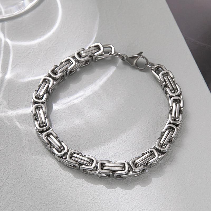 Bracelet Men's Titanium Steel Does Not Fade, High-end Sense Versatile Hip-hop Jewelry Women's Simple Personality Retro Accessories