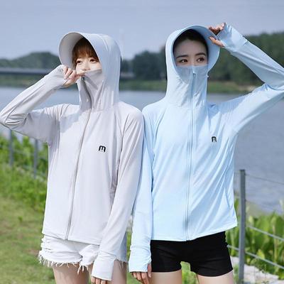 Женская рубашка с капюшоном Ice Silk для защиты от солнца - легкая одежда для велоспорта на открытом воздухе