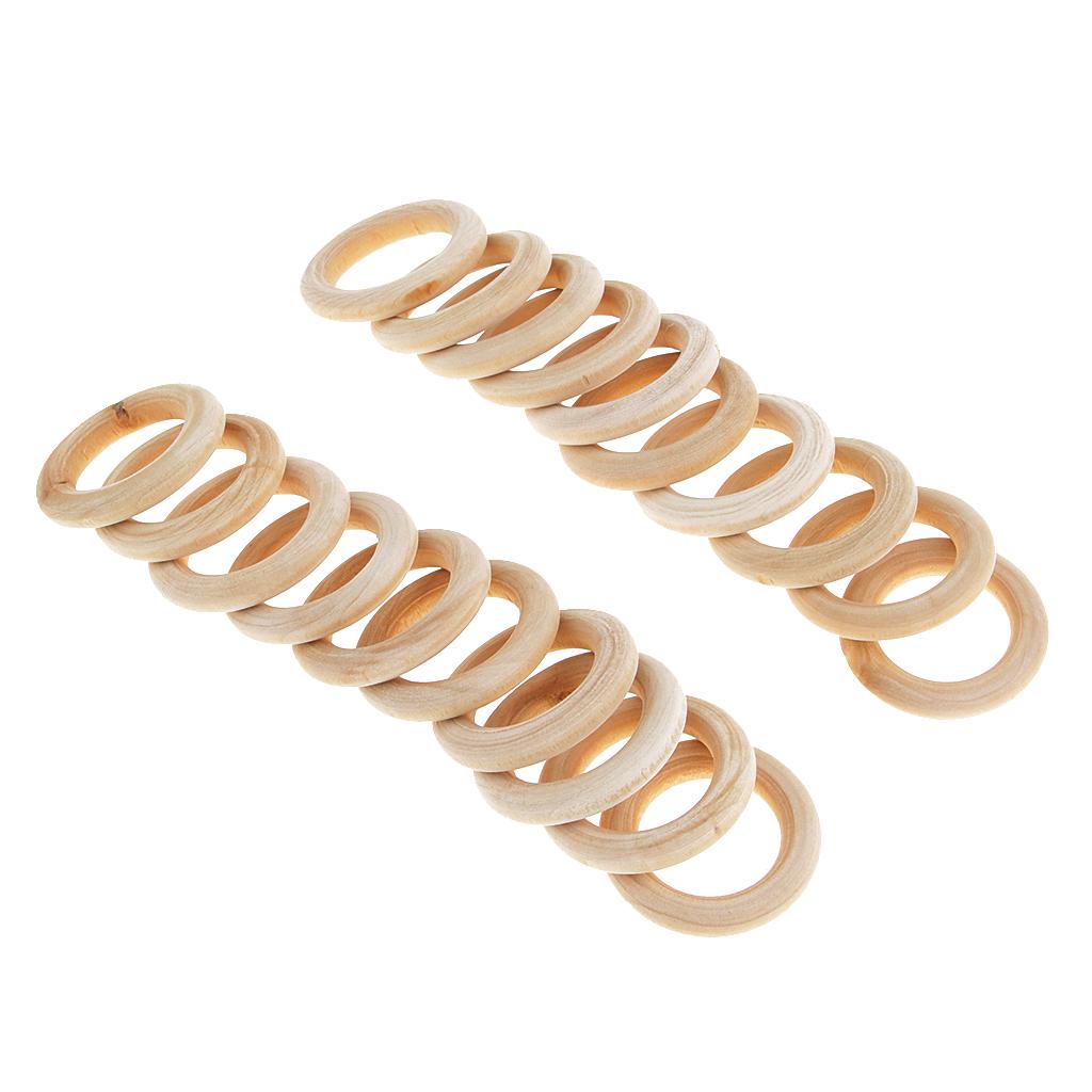 20 шт., изготовление ювелирных изделий своими руками, деревянное кольцо для прорезывания зубов для украшения поделок, 25 мм