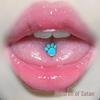 Cute Titanium Paw Tongue Piercing: Sweet & Spicy Girl Spiral Tongue Stud