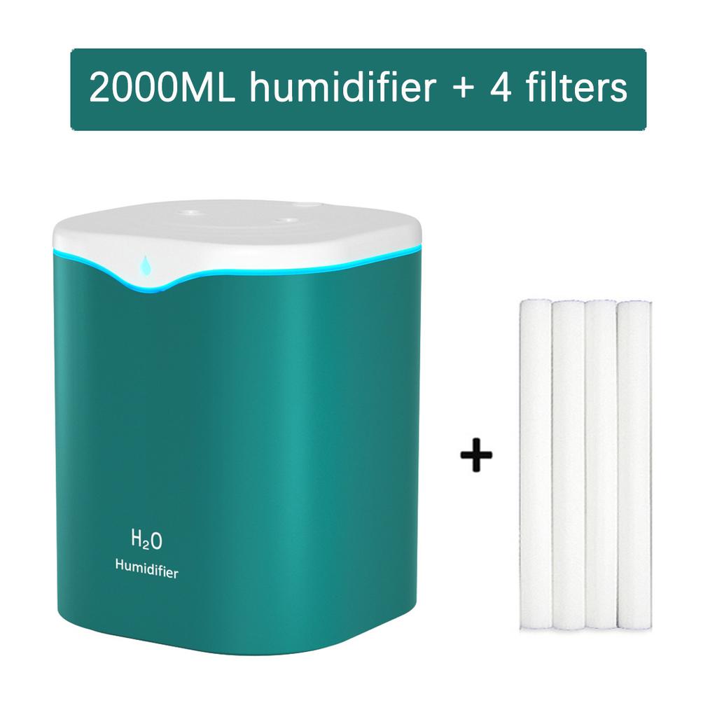Новый 2000 мл USB-увлажнитель воздуха с двойным распылителем, диффузор для эфирных масел, ароматерапии, крутой туманообразователь, Fogger для домашнего офиса