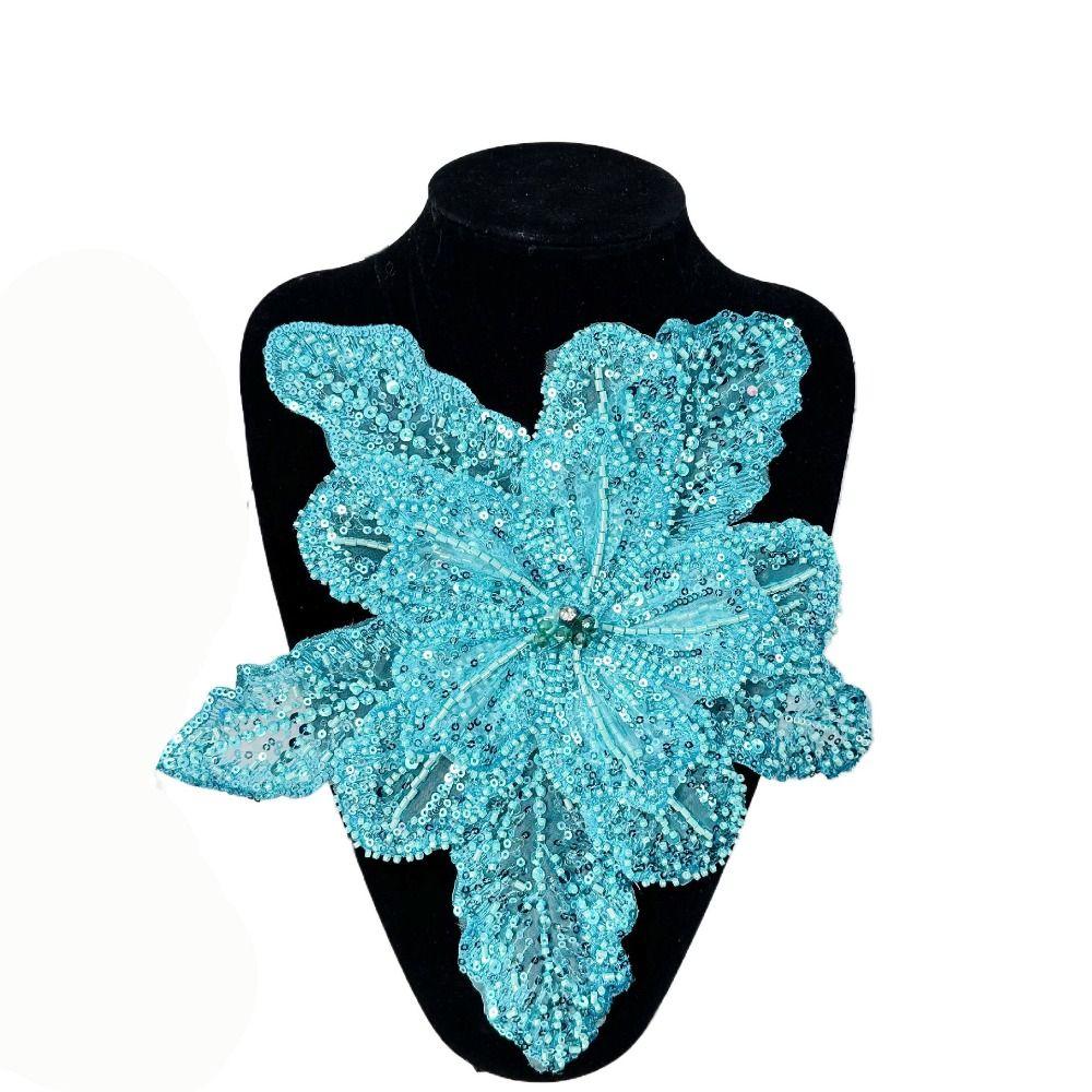 Блестящий Цветок Многослойные Аппликации Брошь для Одежды Аппликация для Одежды Нашивки для Одежды Женщины
