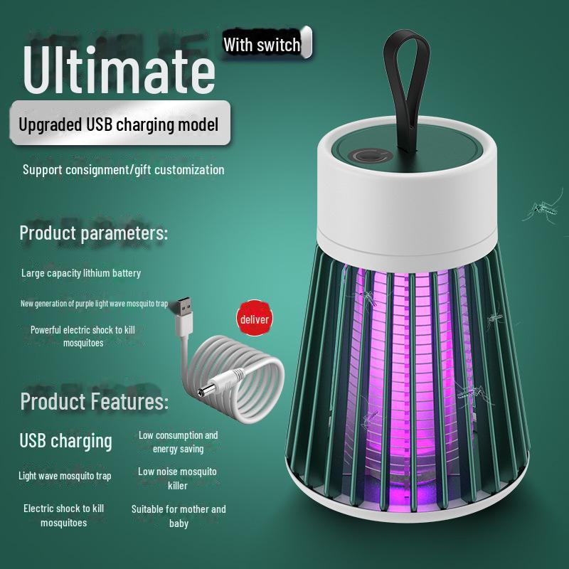 2024 USB Rechargeable Electric Mosquito Killer Lamp with Suction Function