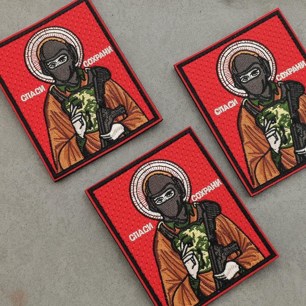 Вышитая нарукавная повязка солдата с патчем на липучке Вышитый значок-патч с рюкзаком